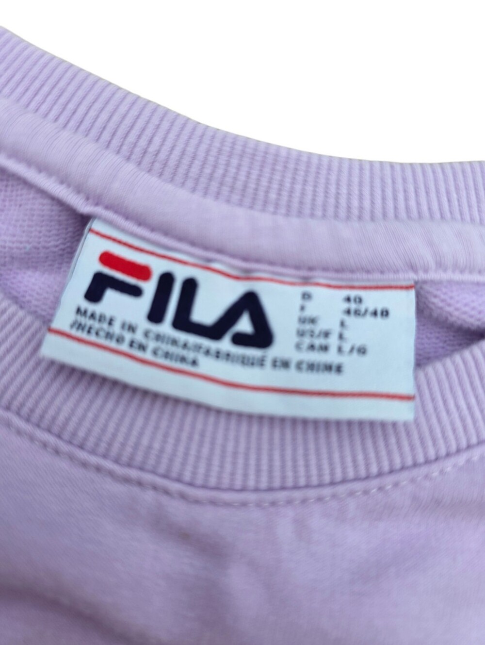 Fila Lavender Crewneck Sweater